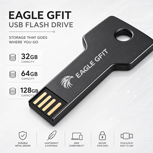 แฟลชไดรฟ์อลูมิเนียมขนาดเล็กแบบใหม่พร้อมโลโก้สั่งทำพิเศษ  USB 2.0/3.0  แบบเข้ารหัส  ความจุ 2GB-128GB - Product Image 1