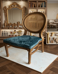 Sillón Individual de Lujo con Acentos Reales y Construcción de Madera Sólida para una Decoración Elegante de la Sala de Estar - Product Image 1