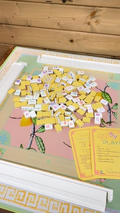 Jeu de tuiles de Mahjong américain de luxe professionnel, 160 pièces, avec tapis imprimé des règles et supports, thème citron, pour club social et divertissement - Product Image 3
