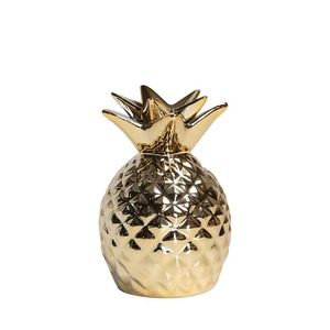 Tirelire Ananas Doré Tendance en Céramique, Ornement Créatif pour Décoration <span class=keywords><strong>de</strong></span> Bureau à Domicile - Product Image 5