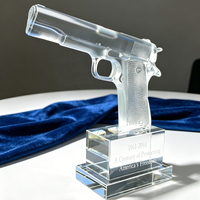Trofi Kristal Desain Stylish Grosir, Model 3D Kristal Bening untuk Koleksi Hobi