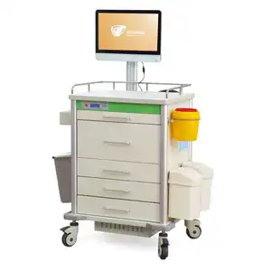 Hochey Medical Hot Selling Hospital Medical Equipment ABS Nursing Clinical Hospital Treatment Trolleys