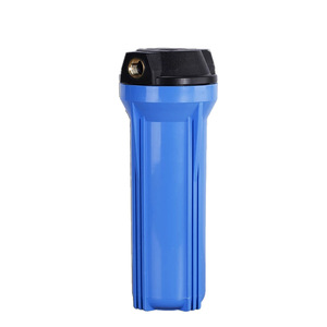 Cartouche de filtre à eau de 10 pouces, boîtier en PP, interface à 2 points, bouteille de pré-filtration bleue - Product Image 1