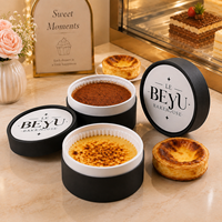 Emballage alimentaire personnalisé pour gâteau au fromage basque, biscuits, chocolat, boîte en carton cylindrique, tubes en papier biodégradables pour pâtisserie