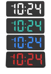 Orologio da tavolo moderno e minimalista orologio da tavolo digitale in plastica semplice orologio da parete con Display digitale a Led orologio da parete Lcd