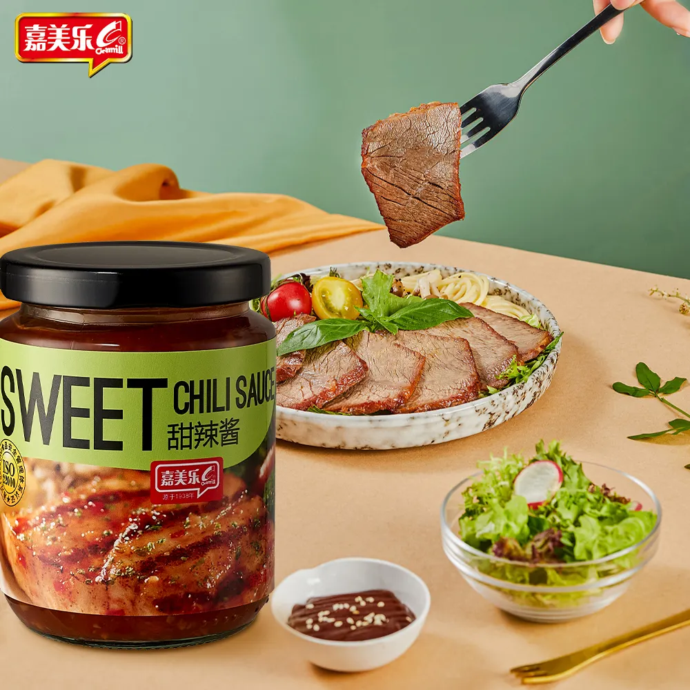 Salsa de pimienta dulce, condimentos de cocina de alta calidad, muestra gratis