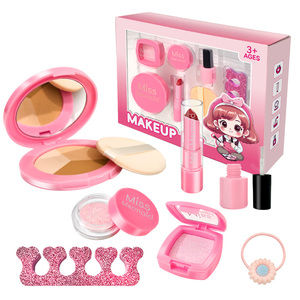 Dropshipping Shopfiy Ensemble de maquillage en plastique non toxique pour filles et enfants, kit de jouets de simulation cosmétique pour enfants, - Product Image 2