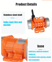 Moteur électrique à vibration, vibrateur de béton, excentrique, haute fréquence, 60W, 70W, 80 V, 24V