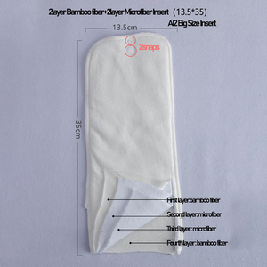 <span class=keywords><strong>Couche</strong></span> réutilisable en microfibre de <span class=keywords><strong>bambou</strong></span>, 4 couches, pour <span class=keywords><strong>couche</strong></span> en tissu écologique, <span class=keywords><strong>lavable</strong></span>, AI2, grande taille - Product Image 2
