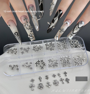เครื่องประดับเล็บโลหะ DIY อุปกรณ์ตกแต่งเล็บ 3 มิติ สำหรับการทำเล็บมือแบบมืออาชีพ - Product Image 2