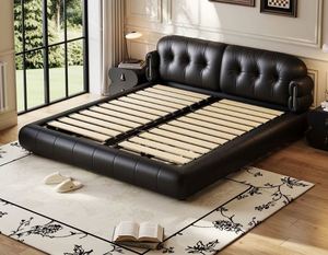 Cama litera de lujo ligero francés de madera de roble ecológica de terciera planta, de terciera planta, para dormitorio principal completo, elegante, de alta gama, color caramelo, no plegable - Product Image 6