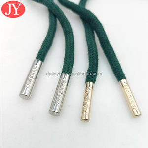 Tùy chỉnh khắc logo dây giày thay thế Bông Hoodie vẽ dây với kim loại khóa clip khóa Giày ren tip - Product Image 3