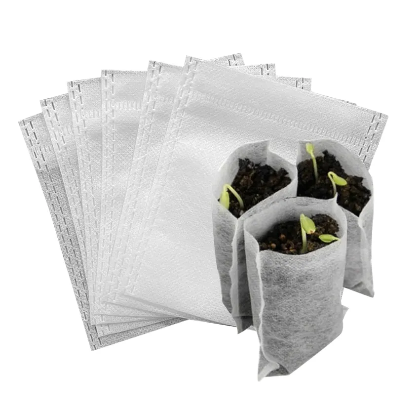 Bolsas de viveiro não tecidas biodegradáveis, ecológicas, sacos de crescimento, vasos de mudas de tecido