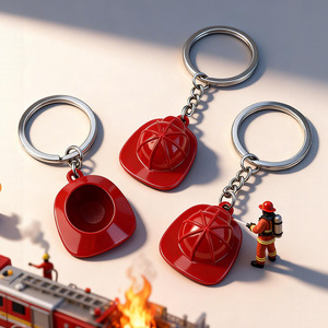 <span class=keywords><strong>Llavero</strong></span> de Casco Rojo de <span class=keywords><strong>Bombero</strong></span>, Resistente al Fuego, Lindo, con Logotipo Personalizado, Regalo, Simulación 3D, Mini Casco de Construcción, <span class=keywords><strong>Llavero</strong></span> de Casco de Seguridad - Product Image 1