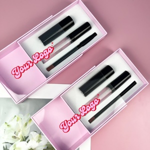 Cosméticos de etiqueta privada 3 en 1 Juego de labios de larga duración Etiqueta privada Brillo Líquido cremoso Lápiz labial Delineador de labios <span class=keywords><strong>Mirada</strong></span> de labios Kit de 3 uds - Product Image 2