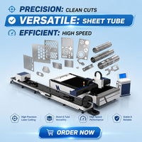 Machine de découpe laser à fibre pour plaques et tubes, 1500W-12000W, haute performance, CNC, pour la découpe de tôles et de tuyaux en acier au carbone