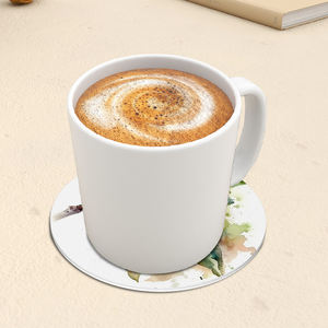 Posavasos de cuero redondo de 6 piezas con imagen personalizada para suministros de hotel y restaurante - Product Image 2