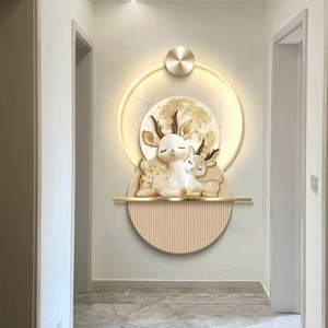 Cuadro de Lujo con Luz LED Dorada, Arte de Pared en Aleación de Aluminio, Impresión de Naturaleza Muerta en Lienzo, Pintura al Óleo de Porcelana de Cristal de Lujo para el Hogar - Product Image 4