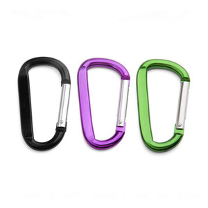 Mini D-shape Lightweight Multi Tool Aluminium Metal Swivel Outdoor Climbing Locking Carabiner Keychain Hook Clip