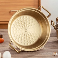 Black Donkey Korean Style 304 Stainless Steel Double Ear Instant Noodle/Soup/Hot/Ramen Pot Non-Stick Heat Resistant Universal