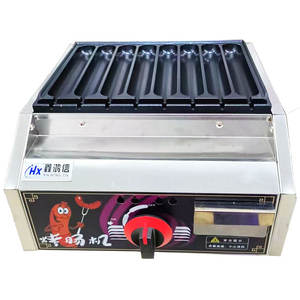 เครื่องทำฮอทดอกใช้ในเชิงพาณิชย์ใช้แก๊สเครื่องทำไส้กรอกร้อนพร้อมเครื่องอุ่นอาหารไส้กรอก tepppanyaki - Product Image 1