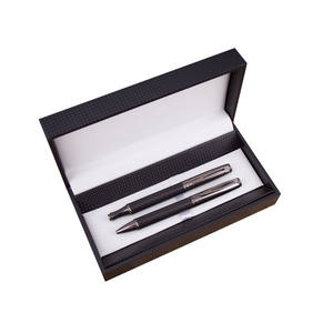 Barril negro pluma de bola de metal de alta calidad promocional bolígrafo con inoxidable barril - Product Image 1