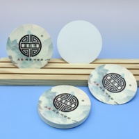 Cartes de remerciement personnalisées avec impression numérique couleur, découpe circulaire, film artistique laminé et estampage à chaud doré