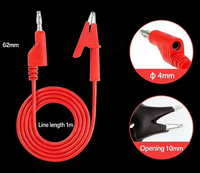 Câble de test 13A avec fiche banane vers pince crocodile, en cuivre pur nickelé, résistance à la tension 1500V, écologique, longueur personnalisable