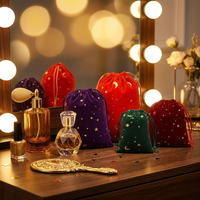 Sacs en velours personnalisés pour parfums, avec cordon, en différentes tailles, couleurs et styles, avec logo