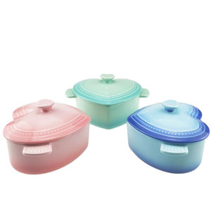 Mini <span class=keywords><strong>Cocotte</strong></span> Coeur Rose en Céramique Mignon avec Couvercle - Product Image 5
