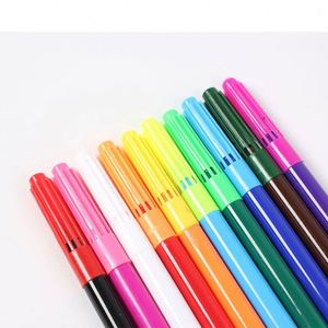 Plastic Felt Tip Art Markers With Custom Colors Triangular/Hex/Round Barrel Shapes for Children Kids & Students - Product Image 2