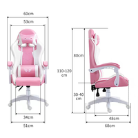 Chaise de jeu Led Rgb Fantech repawn avec Logo brodé et Support pour le dos et le cou