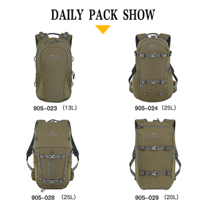 Zaino da caccia unisex GAF 500D in nylon 3L con telaio esterno, tasca per sacca idrica e chiusura a cerniera impermeabile per balestra/arco - Product Image 3