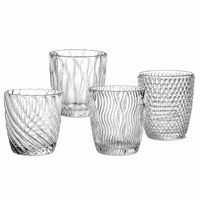 Porte-bougie chauffe-plat en verre texturé à paroi épaisse, gobelet en verre transparent, décoration pour la maison, mariage, fête