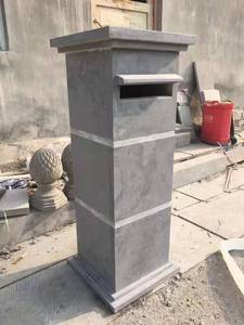 MAMG006 Bán Buôn Màu Xanh Đá Vôi Vườn Thư Box Đá Hộp Thư Ngoài Trời Với Thiết Kế Đứng - Product Image 3