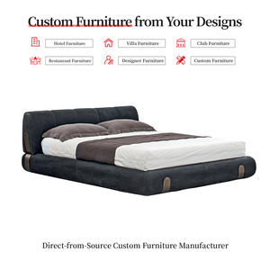 Letto Matrimoniale Moderno Personalizzabile di Lusso Minimalista per Arredamento Villa, Pezzo d'Arredo Artistico Unico e di Design - Product Image 6
