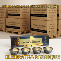 Kit de Pédicure Spa Moussant 4 Étapes Golden Cleopatra Mystique, Faible MOQ, Vente en Gros, Stock Prêt, Kit de Luxe pour Salon de Manucure et Pédicure