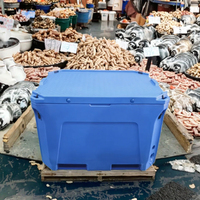Boîte isotherme grande capacité pour poissons vivants, conteneur de stockage de poisson en PEHD rotomoulé, glacière marine pour bateau de pêche et utilisation en produits de la mer