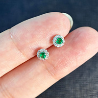 Anting-anting tusuk bentuk bunga desain elegan tahan lama dengan batu zirkon besar berlapis emas untuk acara pernikahan & pesta