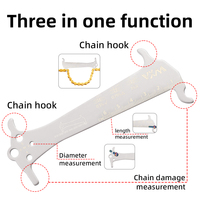 Medidor de Desgaste de Cadena de Bicicleta de Acero Inoxidable VXM, Herramienta de Medición Precisa para Cadena de Bicicleta y Tornillos, para Reparación de Bicicletas de Montaña y Carretera