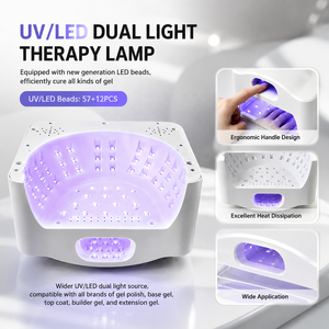 Lámpara UV Profesional para <span class=keywords><strong>Uñas</strong></span>, 57+12 <span class=keywords><strong>LED</strong></span>, Construcción Metálica, Portátil, para Uso en Salón, Luz de Curado de 365nm, 1 Año de Garantía, Pantalla <span class=keywords><strong>LED</strong></span> - Product Image 2