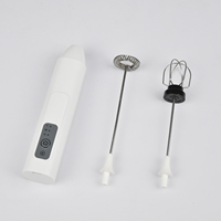 Mélangeur à café portable puissant et écologique en acier inoxydable avec logo personnalisé, fouet à matcha, mousseur à lait automatique rechargeable par USB