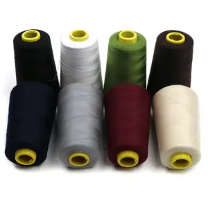 Thread fio de algodão 40/2 algodão de alta tenacidade, preto, amarrado, costura, para roupas