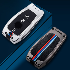Étui porte-clés en cuir pour <span class=keywords><strong>Mercedes</strong></span>, pièces, porte-clé de voiture, pour Benz A, <span class=keywords><strong>C</strong></span>, E, S, W221, W177, <span class=keywords><strong>W205</strong></span>, W213, accessoires - Product Image 4