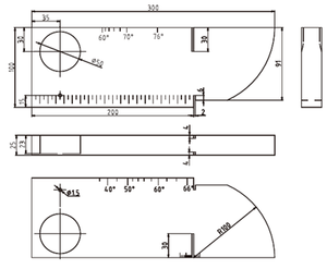 HUATEC 2024 NDT Test ölçer blok seti V1,IIW V-I ultrasonik kusur dedektörü kalibre blok V1 25mm - Product Image 5