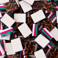 Livraison Rapide En Stock 1.26*0.95*0.63 Pouces Vente en Gros 160 Tuiles de Mahjong Américaines de Luxe en Acrylique Gravé à 4 Couches