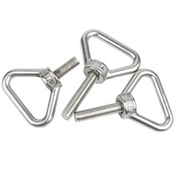 Boulons à œillets avec rondelles pour barres de toit, boulons à œillets triangulaires en acier M6 x 200 mm, boulons à œillets ovales