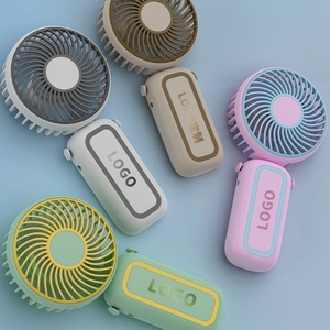 Summer Portable Mini Pocket Fan Three-Speed Rechargeable USB Electric Air Cooling Design Beautiful 5V English-speaking <b>Plastic</b> - Product Image 4