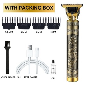 Cortadora de pelo eléctrica con cuerpo de metal grabado, recargable, 800mAh, potente, de calidad profesional, para uso general. - Product Image 2