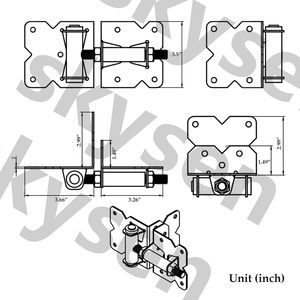 Charnières de portail autofermantes divines, charnières de porte robustes pour clôtures en bois/vinyle/PVC, charnières de portail autofermantes pour clôtures noires - Product Image 3